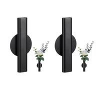 Toddmomy 2pcs Flower Tube Wall Mounted Metal Vase for Dried Flowers Decor for Living Holder for Home Garden Decor