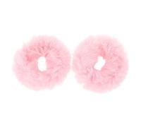 Toddmomy 2pcs Fluffy Faux Fur Hair Rope Elastic Ponytail Holder with Soft Fluff Material and Comfortable Touching, Convenient to Take, Suitable for Wearing on Wrist or Ponytail Head