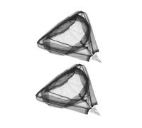 Toddmomy 2Pcs Foldable Fishing Net with Stainless Steel Telescopic Handle Adjustable Triangular Catching Net for Freshwater Bass Trout Catfish Portable and Detachable for Lakes and Rivers