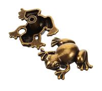 Toddmomy 2pcs Frog Shape Drawer Pull Handles Retro Wardrobe Door Handles for Cabinet Replacement Knobs Easy Install Decorative Vintage Style