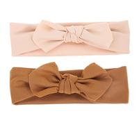 Toddmomy 2pcs Girl Headbands with Bows, Soft Fabric Hair Accessories for Newborn, for Shower and Christmas