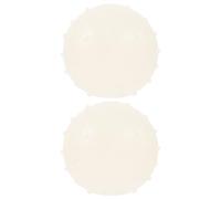 Toddmomy 2pcs Glow in the Dark Sturdy Rubber Dog Balls, Large 6.5Cm Diameter Interactive Chew for Puppies and Small Dogs, Squeaky Pet for Night Play and Training