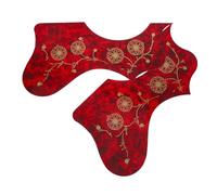 Toddmomy 2pcs Guitar Pick Guard Self-adhesive Acoustic Guitar Guard Scratch Plate Flower Pattern for Back Plate Protection