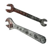 Toddmomy 2pcs Halloween Fake Wrench Props Plastic Spanner for Haunted House Decor Prank Parties for Scaring Friends and Creating Spooky Atmosphere