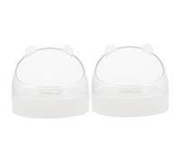 Toddmomy 2pcs Hamster Food Bowl Replacement Pet Bowl for Guinea Chinchilla Rat Safe Smooth Surface