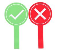 Toddmomy 2pcs Handheld Voting Paddles for Dual Sided True False Signs for Classroom Events Dry Erase Paddle Boards for Party Games Interactive Game Judges Easy to Use