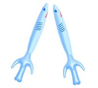 Toddmomy 2pcs Inflatable Shark Swords for Cartoon Pirate Swords for Pool Parties Fun Pretend Play Accessories for Birthday and Halloween Celebrations