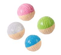 Toddmomy 2pcs Interactive Throwing Ball for Dogs Funny Chew Balls with Adorable Sound Engaging Pet Bite for Reducing Boredom and Destructive Behavior Pink