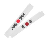 Toddmomy 2pcs Japanese Style White Cotton Headband for Cooking and Costume Party, Karate Accessory with Sweat Absorption and Hair Control, Traditional Japanese Chef and Sushi Headwear