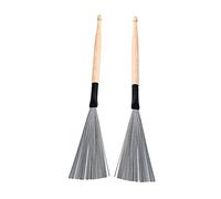 Toddmomy 2pcs Jazz Drumsticks Brush Wooden Sticks Steel Wire Material for Practice Pad Drumming and Music Rhythm
