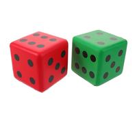 Toddmomy 2pcs Jumbo Dices: Soft Foam Large Cubes Dices 3.15'' for Classroom Math Teaching - Giant Large Cubes for Family Board Games