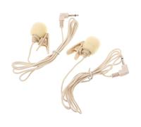 Toddmomy 2pcs Lavalier Microphone Lapel Microphone Clip Mic for Recording Vocals Interview Meeting Bend Connector