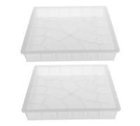 Toddmomy 2pcs Lawn Tile Mold Concrete Paving Mold for Pathway Reusable Garden Stepping Stone Maker