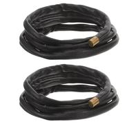 Toddmomy 2pcs Leather Spiral Lock Bendable Wire Hair Ties for Women, Ponytail Braid Holders, Reusable Hairbands for French Styling, Hair Rope Decor Accessory, Black