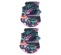 Toddmomy 2pcs Lovely Pet Dog Printed Shirt Dress Charming for Home Outdoor Wear Easy to Dress up Puppy Garment for Occasions Black