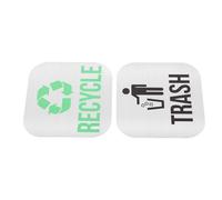 Toddmomy 2pcs Magnetic Garbage Can Symbol Sticker for Waste Basket and Garbage Can, Stainless Steel Recycle and Compost Sticker with Universal Symbol Recognition, Suitable for Outdoor Parks