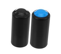 Toddmomy 2pcs Microphone Battery Covers Protective Sleeve for Wireless Mic Handle, Plastic Replacement Caps Compatible with Pgx2 Slx2 Pg58 Beta58, Black and Navy for Professional Audio Use