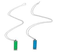 Toddmomy 2pcs Mini Harmonica Necklace for Boys and Girls 4-Holes 8-Tones Portable Harmonica Colorful Pendant Music Plaything for Children Random Color