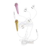 Toddmomy 2pcs Mini Microphone Lightweight Portable Vocal Recording Mic for Smartphones for Podcasting Singing Interviewing Video Blogging and Live Streaming