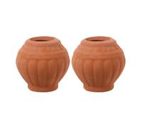 Toddmomy 2pcs Mini Rustic Terracotta Clay Pots for Succulent Plants, Small Handmade Flower Planters for Indoor Desktop Nursery, Tiny Red Clay Plant Pots for Garden and Home Decor