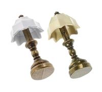 Toddmomy 2pcs Miniature Vintage Table Lamps for Dollhouse Decor Elegant Mini Desk Lights with Sophisticated Retro Design Charming Doll House Accessories for Warm Inviting Micro Landscape