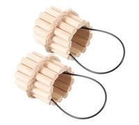 Toddmomy 2Pcs Miniature Wooden Bucket Mini Barrel Craft Decoration for Dollhouse Micro Landscape Accessories