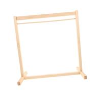 Toddmomy 2pcs Miniature Wooden Doll Clothes Hanger Rack Stuffed Animal Clothes Display Stand for Organizing Doll Outfits and Accessories