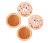 Toddmomy 2pcs Minimalist Wooden Tooth Keepsake Box Storage Organizer for Teeth and Hair Compact Portable Design for Boys and Elegant Keepsake Holder for Nursery and Memory Preservation