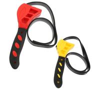 Toddmomy 2pcs Multi-Functional Strap Wrench Heavy Duty Rubber Belt Spanner for Oil Filter Removal and Jar Opener with Adjustable for Mechanics and Home Use