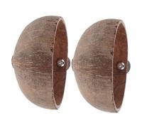 Toddmomy 2pcs Natural Coconut Hide Bird Nest for Parrots Parakeets Budgies Small Birds Chew Resistant Resting Habitat Compatible Cage Garden Outdoor Use