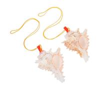 Toddmomy 2Pcs Natural Sea Conch Shell Whistle Bugle Horn for, Party Noisemaker and Ocean-Themed Home Decoration Accessory