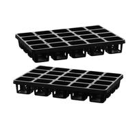 Toddmomy 2pcs Nursery Planter Pots Shuttle Carry Trays Nursery Pots Trays 20 Cell Plastic Pots Butterfly Carrier Starting Germination Small Planter Nursery Propagation
