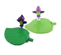 Toddmomy 2PCS Parrot Play Stands Leaf Shape Bird Perch Platforms for Small Parakeets Cockatiels, Plastic Grinding Perches with Swing, Suitable for Bird Cages and Pet Resting Areas