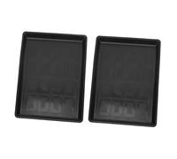 Toddmomy 2pcs Pet Cage Poop Pan and Pet Potty Tray Plastic Black 43.5x32.4x2.5cm Dog Cage Supplies for Easy Waste Collection and Cleaning