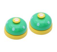 Toddmomy 2pcs Pet Dog Training Bells Footprint Pattern Loud Communication Device for Potty Training Green for Puppies and Dogs