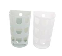 Toddmomy 2pcs Plastic Grass Rack Feeder for Rabbits Guinea Pigs Chinchillas Portable Hanging Hay Dispenser with Anti-waste Design Small Blue and White for Cage Feeding