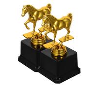 Toddmomy 2pcs Plastic Horse Trophy Awards - Champion Trophies for Kids Party Favors School Classroom Rewards Sports Competitions and Birthday Celebrations