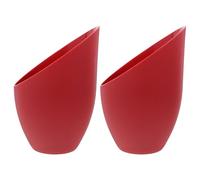 Toddmomy 2pcs Plastic Lampshade Small Plastic Lampshades Light Shade for Pendant Ceiling Fixtures Vintage Slant Design Red 42mm Hole Diameter Reducing Shadows and Glare Residential