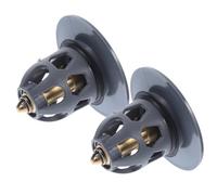 Toddmomy 2pcs Pop-up Basin Drain Stoppers Gray Press Seal Plug with Anti-block Filter for Bathroom Sink Wash Basin Fast Water Drainage and Odor Prevention