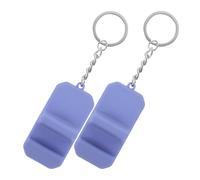 Toddmomy 2Pcs Portable Blue Silicone Phone Holder Keychain Mini Desktop Mobile Phone Stand for Office and Travel Compact Mount with Keyring for Easy Carry