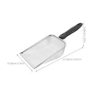 Toddmomy 2pcs Portable Stainless Steel Beach Sand Shovels with Mesh Filter Multi-use Shell Collecting and Sifting Tools for Gardening Pets and Outdoor Activities