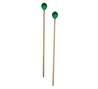 Toddmomy 2pcs Professional Marimba Sticks Xylophone Sticks Green Head Marimba Mallets for Practice Hammer Comfortable Grip for Musician Beginner Intermediate Level