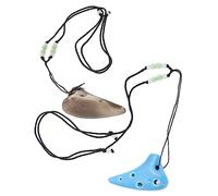 Toddmomy 2pcs Professional Mini Ocarina Musical Instrument Lightweight Practice Ocarinas for Beginners and Compact Portable Design for Easy Playing and Storage Unfinished Sky Blue