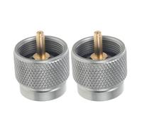 Toddmomy 2pcs Propane to Adapter, Outdoor Cylinder LPG Adapter, 1 Lb Propane Small Tank Input EN417 Valve Output for Backpacking Cooking Picnic Cylinder