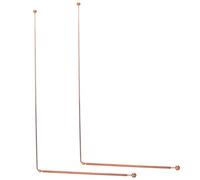 Toddmomy 2Pcs Pure Copper Dowsing Rods Portable Divining Tool for Water Source Detection Ghost Hunting Treasure Finding Lightweight Spiritual Energy Probes