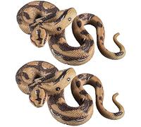 Toddmomy 2Pcs Realistic Simulation Snakes Scary Fake Snake for Halloween Pranks Garden Decoration Fun Lifelike Design with Natural Colors for Parties and Games