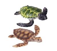Toddmomy 2pcs Realistic Tortoise Figures Animal for Large Small Educational Ocean Creatures for Imagination Play