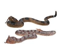 Toddmomy 2pcs Realistic Tpr Snake Model Soft Flexible Fake Snakes for Pranks Halloween Decorations Pet Training and Outdoor Props Highly Lifelike Rubber Figurines