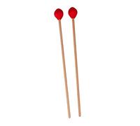 Toddmomy 2pcs Red Marimba Hammer Sticks with Nylon Core and Beech Wood, Not Easy to Crack and No Burrs, Suitable for Professionals and Beginners Playing Xylophone or Percussion Instruments