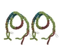 Toddmomy 2pcs Reptile Vine for Terrarium Climbing and Exploring with Cotton Rope Material, Green Small Reptile Climbing Vine Encouraging Behaviour for Crab and Lizards